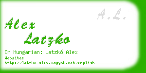 alex latzko business card
